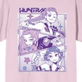 thumbnail image 2 of KPop Demon Hunters Rumi Mira & Zoey Panel Art Adult Cradle Pink Crew Neck Short Sleeve T-shirt-XL, 2 of 7
