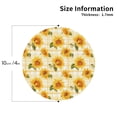thumbnail image 2 of Kdxio Light Yellow Plaid Sunflower Funny Coasters,4 Pcs Leather Coasters,Housewarming Gifts,Protect Furniture from Water Marks Scratch and Damage, 2 of 6
