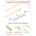 thumbnail image 3 of Silvora 1.1mm Gold Plated Chain Necklaces, Thin 925 Sterling Silver Chain for Women Mom Necklace Mothers Day Gift 16/18/20/22/24 Inch, 3 of 7