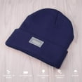 thumbnail image 5 of Morttic Unisex Knitted Beanie With Light ,Winter Warm Cuffed Beanie Cap Built-In 5 LED Flashlight Men Women Outdoor Headlamp Hat for Hiking ,Camping ,Running (Dark Blue), 5 of 7