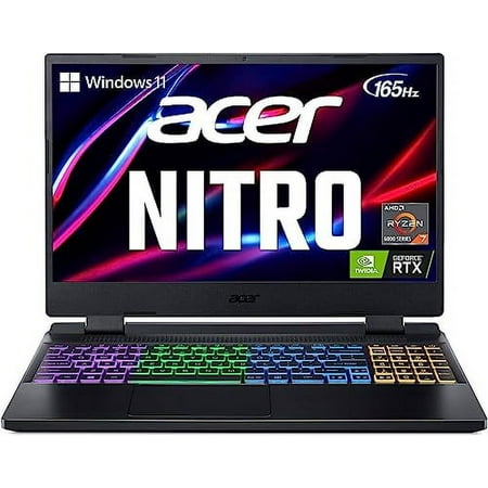 acer Nitro 5 Gaming Laptop 2023 Newest, 15.6" QHD 165Hz Display, AMD Ryzen 7 6800H Processor, NVIDIA GeForce RTX 3070 Ti Graphics, 16GB DDR5 RAM, 1TB SSD, Wifi6, Bluetooth, Windows 11 Home