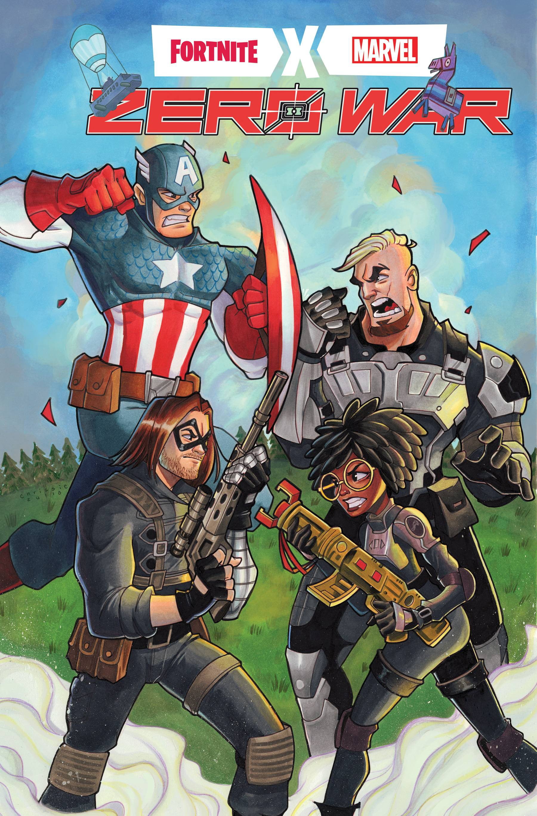 Fortnite X Marvel Zero War 2 Of 5 Chrissie Zullo Variant Cover Comes With Code To Unlock New Iron Man Outfit Wrap Walmart Com