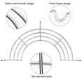 thumbnail image 4 of HAOAN Stainless Steel Drain Rack Kitchen Steamed Vegetable Frying Drip Oil Shelf Oil Control Water-Proof Steaming Rack Tempura Rack Semi-circular Kitchen Wok Fry Drainer Rack, 4 of 5