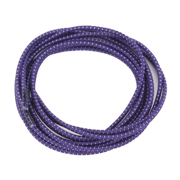 Elastic Shoelaces - Ideal for Men, Women and Children (47" with Fastening System, Purple w/ white stripe)