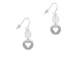 thumbnail image 2 of Delight Jewelry Silvertone Pebble with Heart Cutout Silvertone Leaf French Earrings, 2 of 5