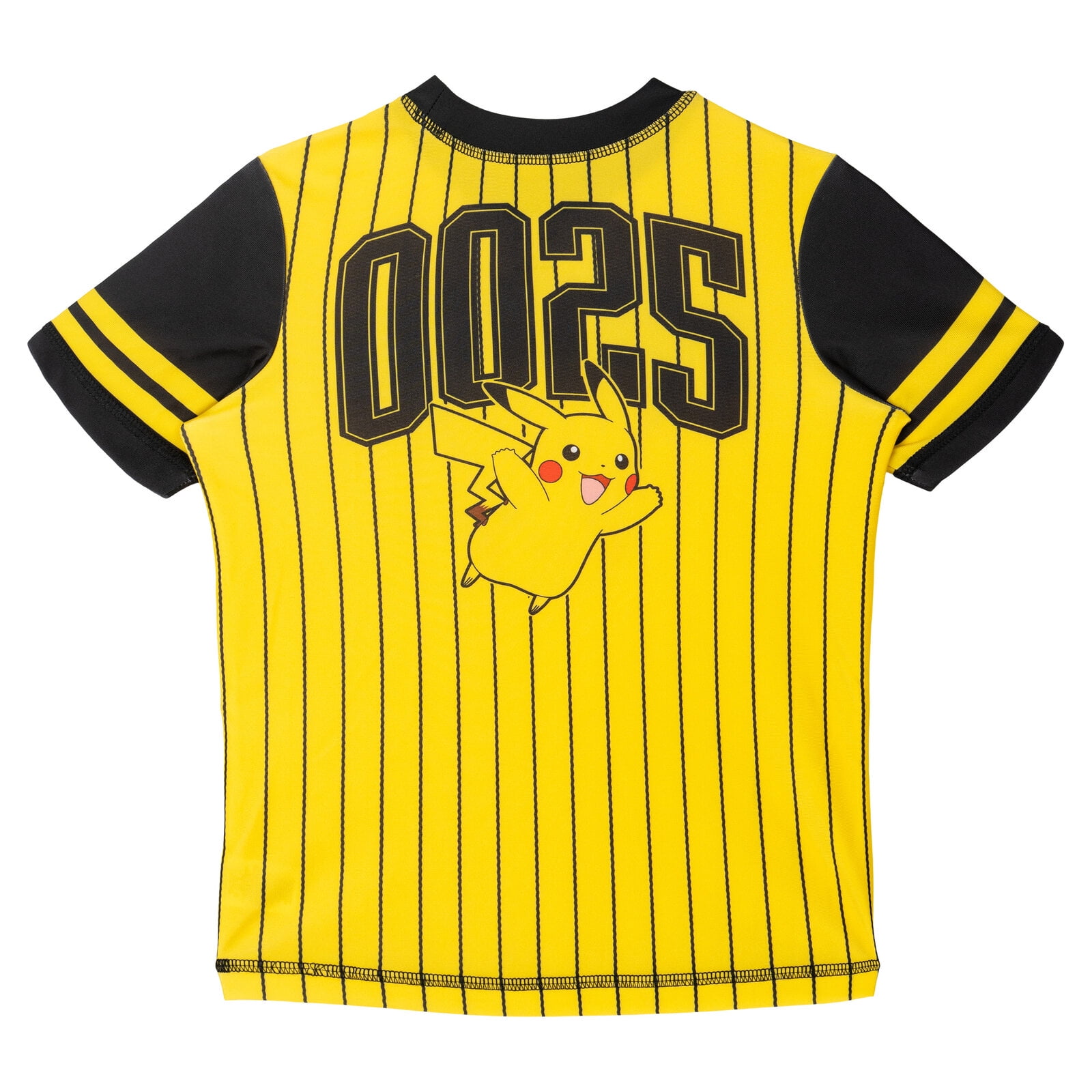 Pokemon Pikachu Raglan Rash Guard and Swim Trunks UPF 50+ Outfit Set Little Kid to Big Kid