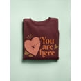 thumbnail image 3 of You Are Here, In My Heart Sweatshirt Men -Smartprints Designs, Male XX-Large, 3 of 4