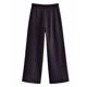 thumbnail image 4 of Trajes de 2 piezas lisos de calle alta para mujer, Tops de manga larga con cuello redondo y bolsillo con cremallera, conjuntos de pantalones deportivos largos para primavera y otoño 2023, 4 of 5