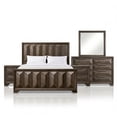 thumbnail image 2 of FOA Werren 5pc Espresso Wood Bed Set - King + 2 Nightstands + Dresser + Mirror, 2 of 15