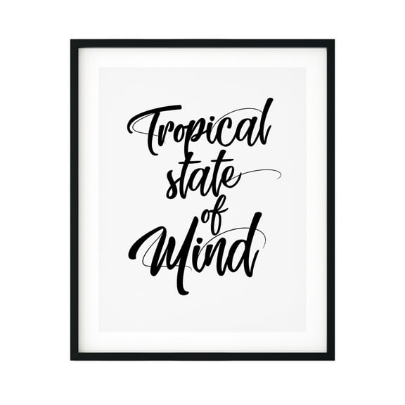 Designs ByLITA Tropical State Of Mind 11 x 14 UNFRAMED Print Novelty Wall Art