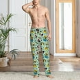thumbnail image 2 of Mens Pajama Pants, Green Cute Avocado Soft Sleep & Lounge Pants for Men, Cuteness Casual PJ Bottoms Pants with Pockets, 2 of 7