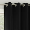 thumbnail image 2 of No. 918 Brandon 2-Piece 2-pack Magnetic Closure Room Darkening Grommet Curtain Panel Pair, 54"x96", Black, 2 of 8