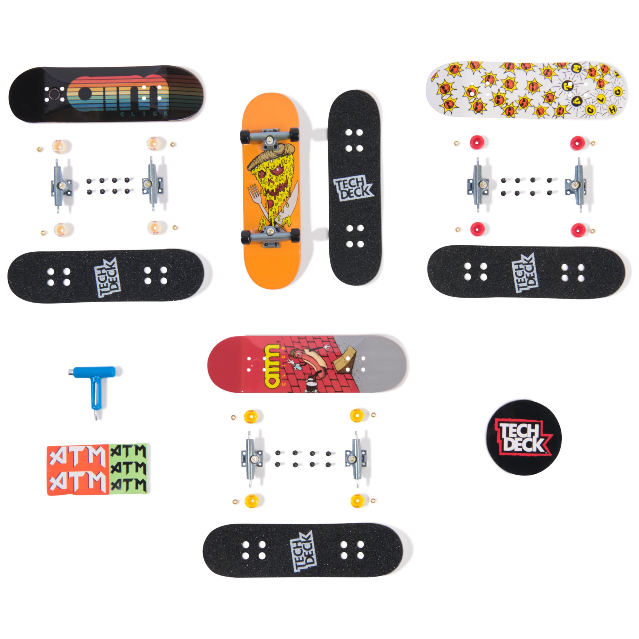 Tech Deck, Ultra DLX ATM Team Fingerboard 4-Pack, Ages 6 and up