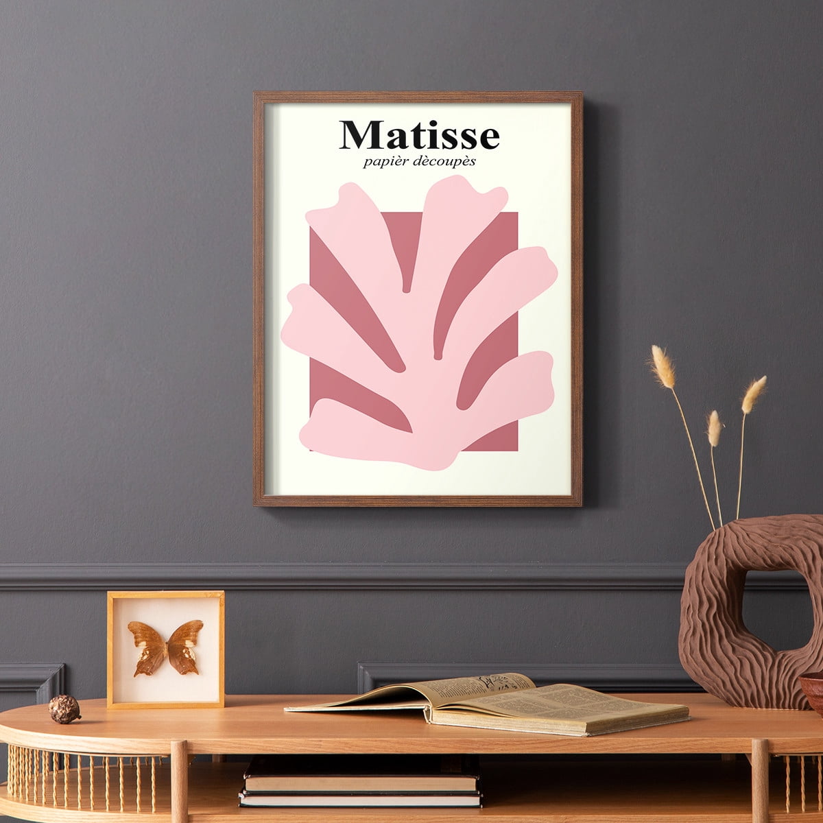 Matisse CCCLV in Brown Solid Wood 22 x 28 Framed Print
