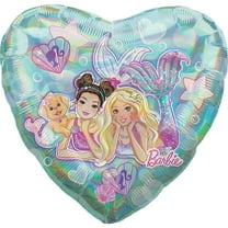 Holographic Mermaid Barbie Balloon 28"