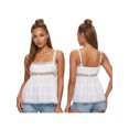thumbnail image 2 of LMLYSoH Women's Babydoll Tank Tops Stylish Lace Trim Solid Color Loose Hem Square Neck Spaghetti Strap Sleeveless Camisoles, 2 of 8