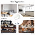 thumbnail image 4 of BeesClover Bar Stool with Back, PU Leather Adjustable Height Swivel Stool, Diamond Tufted Kitchen Island Stool with Pneumatic Lift, Ergonomic Home Bar Chair, Round Base for Office, Living Room, 4 of 5