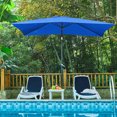 thumbnail image 1 of Wulful 6.5 ft Rectangular Outdoor Market Patio Umbrella, Light Blue, 1 of 5