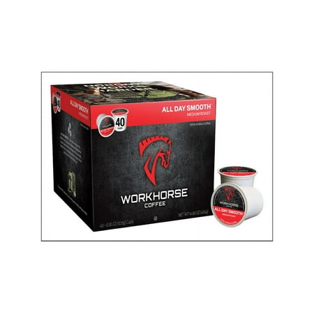 Workhorse Coffee All Day Smooth Medium Roast Coffee K-Cups 40 pk