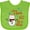 Apple Green, variant on Inktastic Christmas Let It Snow Cute Snow Man with Snowflakes Boys or Girls Baby Bib