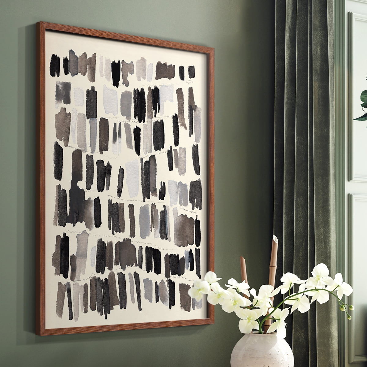 Chalk and Flint IV Framed Print in Brown Solid Wood Framed Print No Nail Hanging