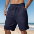 thumbnail image 2 of OSOLU Solid Color Men's New Summer Heavyweight Line Jacquard Casual Sports Sweatpants Loose Trend Beach Shorts Everyday Comfort Versatile Bottoms, 2 of 9