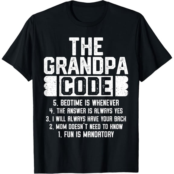 The Grandpa Code Cool Grandfather Joke T-Shirt