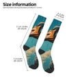 thumbnail image 2 of Naloa Blue Watercolor Duck Thigh High Socks Extra Long Stretchy Sock Women Over Knee High Opaque Stocking Daily Wear, 2 of 6
