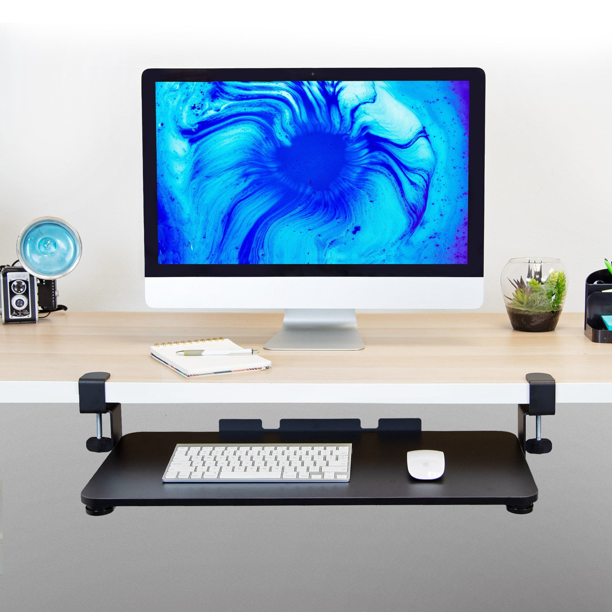 Mount-It! Clamp-On Adjustable Keyboard and Mouse Tray