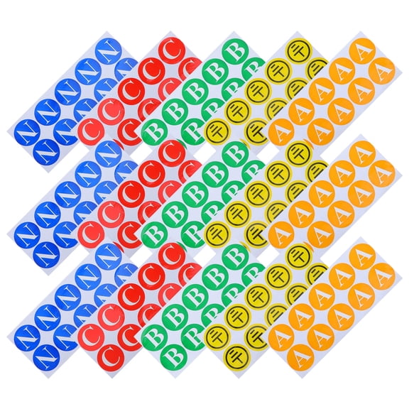 OULII 100pcs Ground Symbol Sticker Labels Pvc Electrical Warning Tags