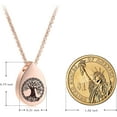 thumbnail image 2 of Teardrop/Heart Urn Necklaces for Ashes Tree of Life Memorial Ashes Lockets for Women Men Hollow Memorial Keepsake Mini Urn, 2 of 7