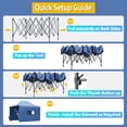 thumbnail image 5 of Euroco 10x15 Pop Up Canopy Tent, Heavy Duty Party Tent with 4 Sidewalls UV Waterproof Protection, 3 Height Adjustable Outdoor Canopy Tent for Weddings, Events, and Backyard Gatherings, Navy, 5 of 9