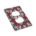 thumbnail image 7 of DouZhe 1-Gang Duplex Outlet Cover, Vintage Red Rose Skull Decorative Wall Plates, 7 of 7