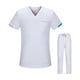 thumbnail image 4 of Conjunto de ropa quirúrgica para hombres y mujeres, ropa de trabajo de esteticista, camiseta y pantalones quirúrgicos de manga corta lavables a máquin, 4 of 8