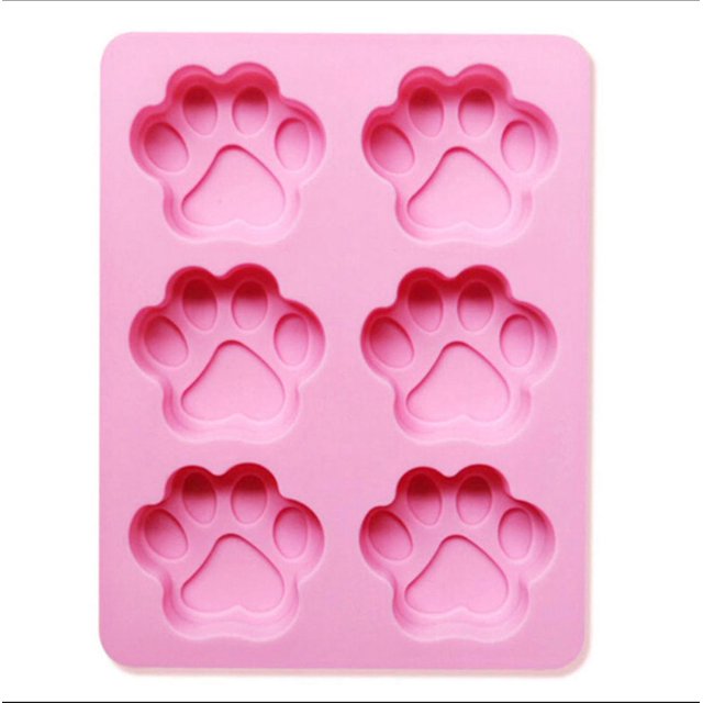 Molde de pata de perro, molde de silicona para refrigerios, chocolate