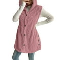 thumbnail image 6 of Long Vest For Women Sevevn Women's Winter Fleece Vest Warm Button Sleeveless Hooded Jacket, 6 of 6