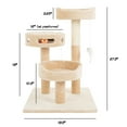 thumbnail image 5 of petmaker 3 tier 28 in. cat tree with hanging toys and scratching post, 5 of 5
