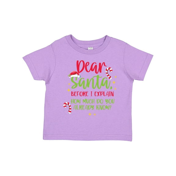Inktastic Christmas Dear, Santa Before I Explain How Much Do You Know? Boys or Girls Toddler T-Shirt