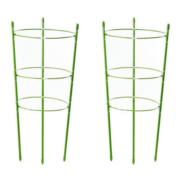 MIARHB 8” Rust Resistant Metal Round Tomato, Cucumber Trellis Plant Support Cage (2 Count)