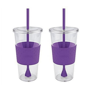 Copco Sierra Cold Tumbler Togo Cup with Straw 24 Ounce 2 Pack- Purple