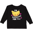 thumbnail image 3 of Inktastic I'm a Bananas for You with Cute Banana and Hearts Boys or Girls Long Sleeve Toddler T-Shirt, 3 of 5
