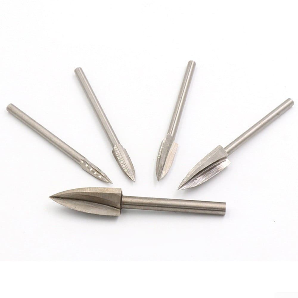 Wood Carving And Engraving Bohrer Drill Bit Milling Root Cutter  Tools 5PC/Set 