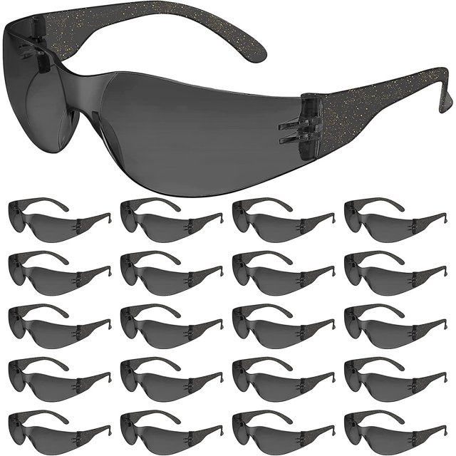20 pares de gafas de seguridad Gafas resistentes a los arañazos Gafas de seguridad Uv certificadas Lentes resistentes a impactos de policarbonato para construcción de laboratorio Gardenin
