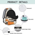 thumbnail image 4 of Orange and Grey Abstract Art Artwork Backpack for School,Cute School Bag,Schoolbag with Adjustable Shoulder Straps & Padded Back,15.3"x11"x7.1".﻿, 4 of 6