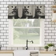 thumbnail image 4 of Funny Animal Valances for Windows Dairy Cow Sitting on Toilet Playing Phone Rod Pocket Curtain Valance Window Treatment Short Curtains for Kitchen Living Room, 60"x18", 4 of 5
