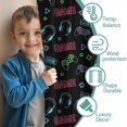 thumbnail image 3 of Blackout Kids Curtains,Neon Controllers Games Icons Black Pattern Childrens Insulated Curtains Set Of 2,Bedroom Essentials,Toddler Room Decor 52"x84", 3 of 5