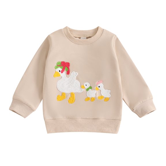 Okbabeha Toddler Baby Girl Boy Farm Outfits Clothes Embroidery Animals Sweatshirt Tops Long Sleeve Shirt Fall Winter Clothes