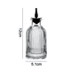 thumbnail image 2 of Botella de cóctel Bitters, diseño de cristal cuadrado vintage con corcho y tapa de acero inoxidable, 2 of 5