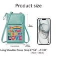 thumbnail image 2 of OIDERY Ladies Cell Phone Purse Zipper Womens Wallet Love Peace Rainbow Classic Outfit Romantic Gifts for Wife Girlfriend, 2 of 12