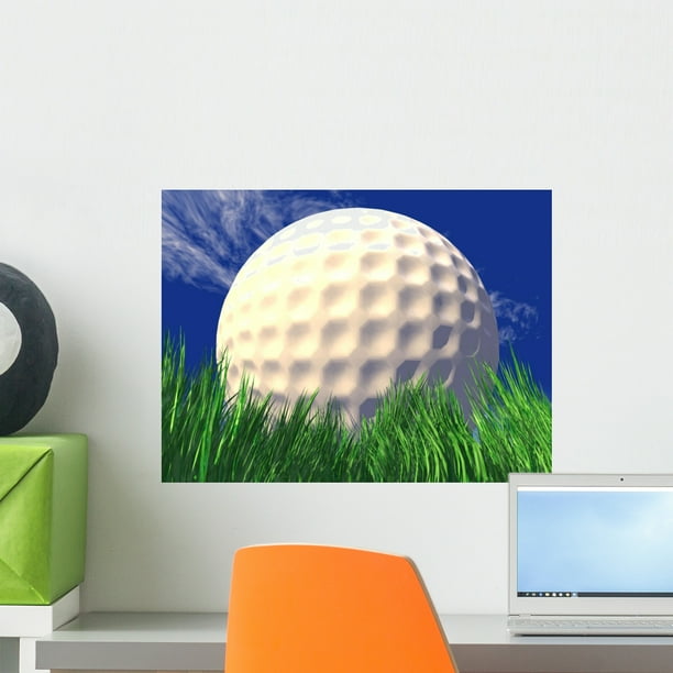 Golf Ball Wall Mural Decal by Wallmonkeys Vinyl Peel and Stick Graphic